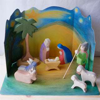 Nativity scene with diorama - 11 pcs