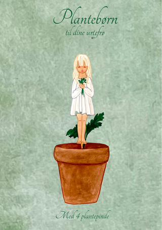 Kids planting herbs  - papirkunst