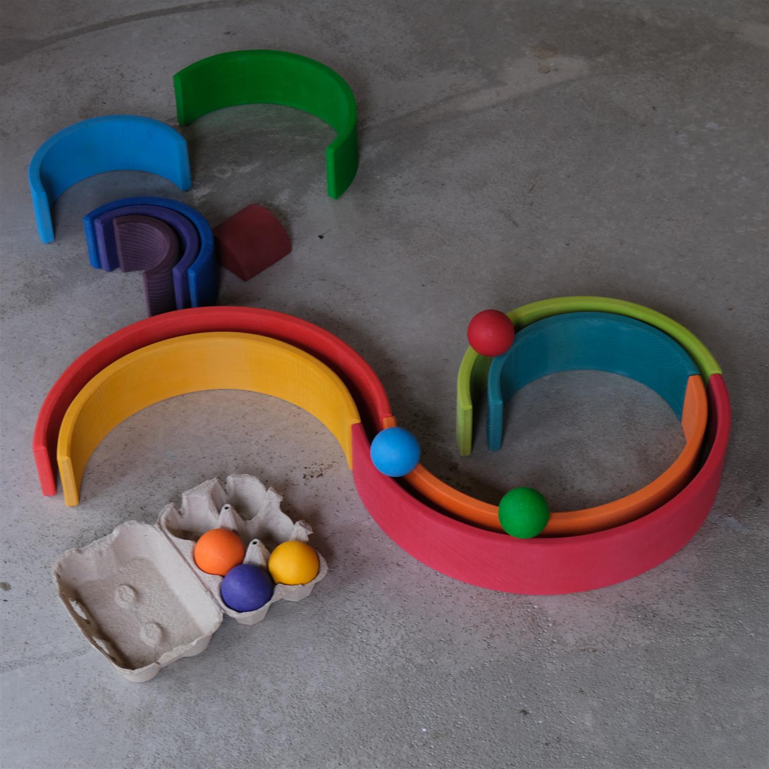 Kuler - 6 stk regnbuens farger