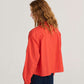 Vibrant Flower Embroidery Poplin Shirt