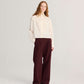 Pleated Twill Wide-Leg Pants
