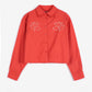 Vibrant Flower Embroidery Poplin Shirt