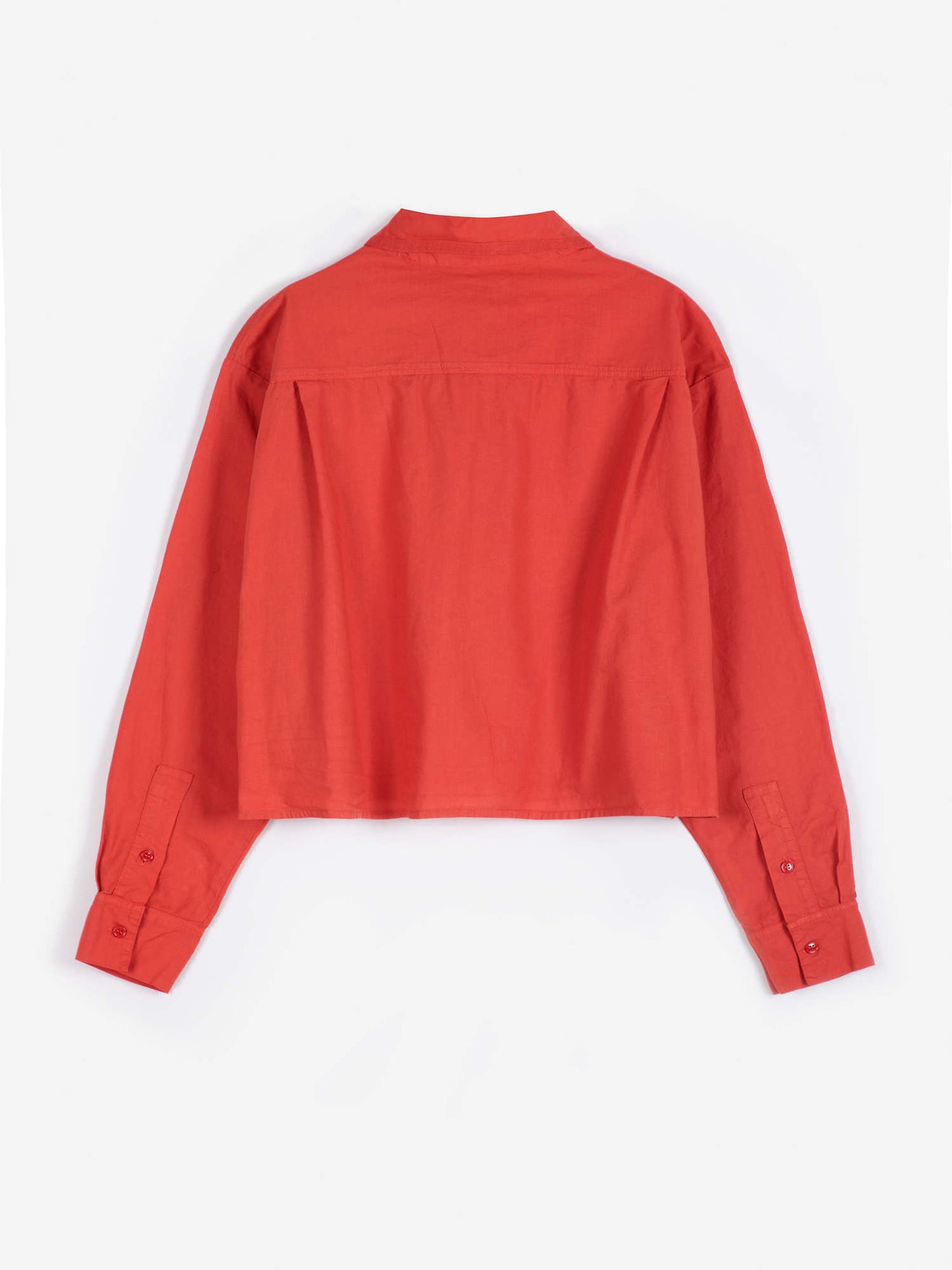 Vibrant Flower Embroidery Poplin Shirt