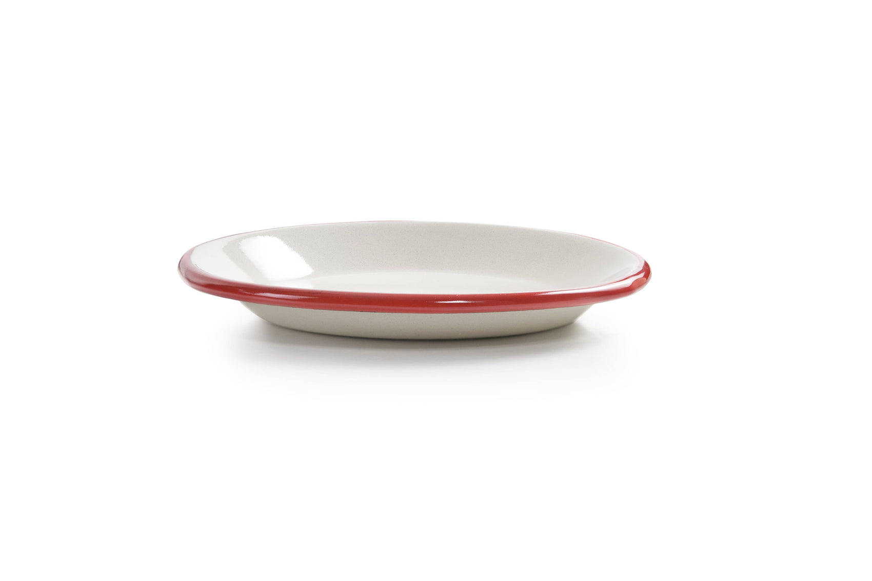 Fat - rød kant - 14 cm