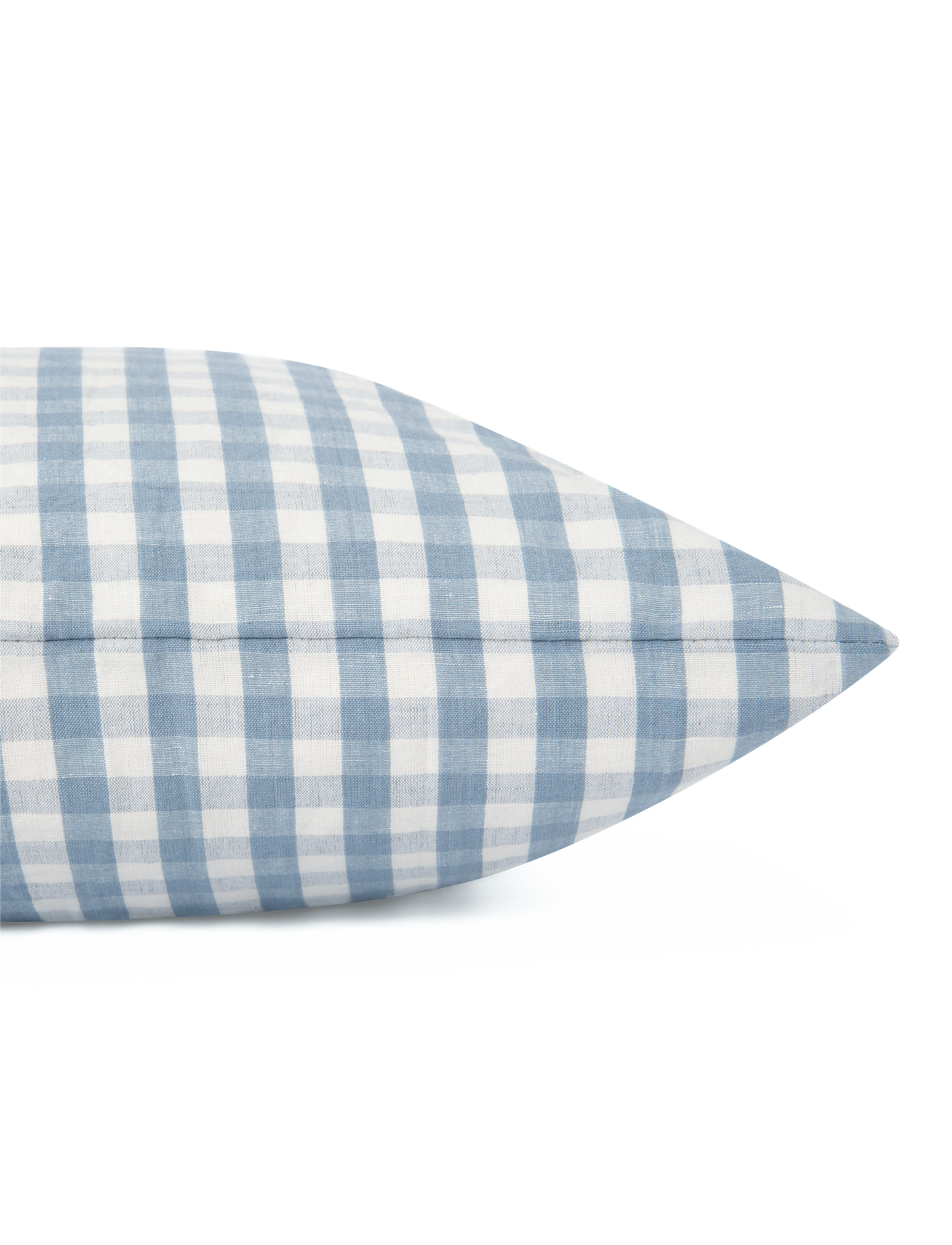 Maddie pute - lin/bomull 40x60 - gingham blue