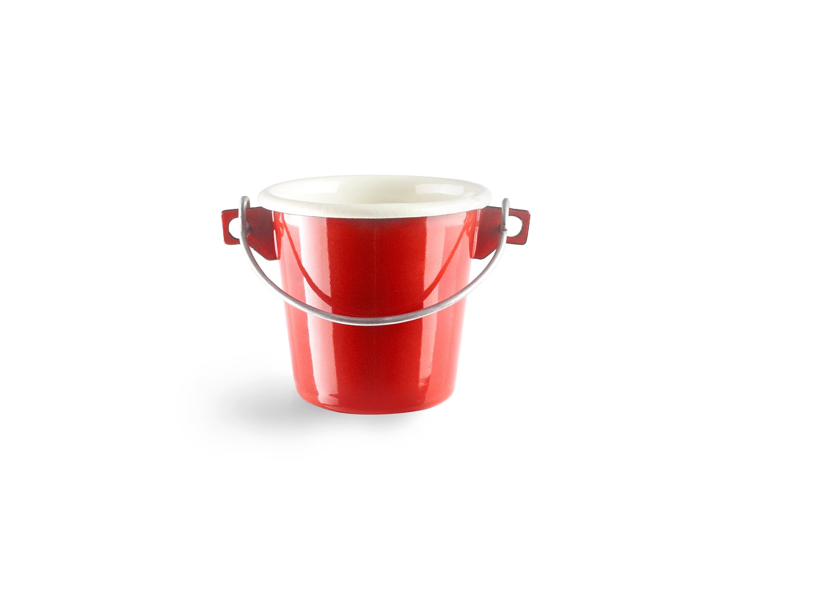 Liten bøtte - rød - 8 cm