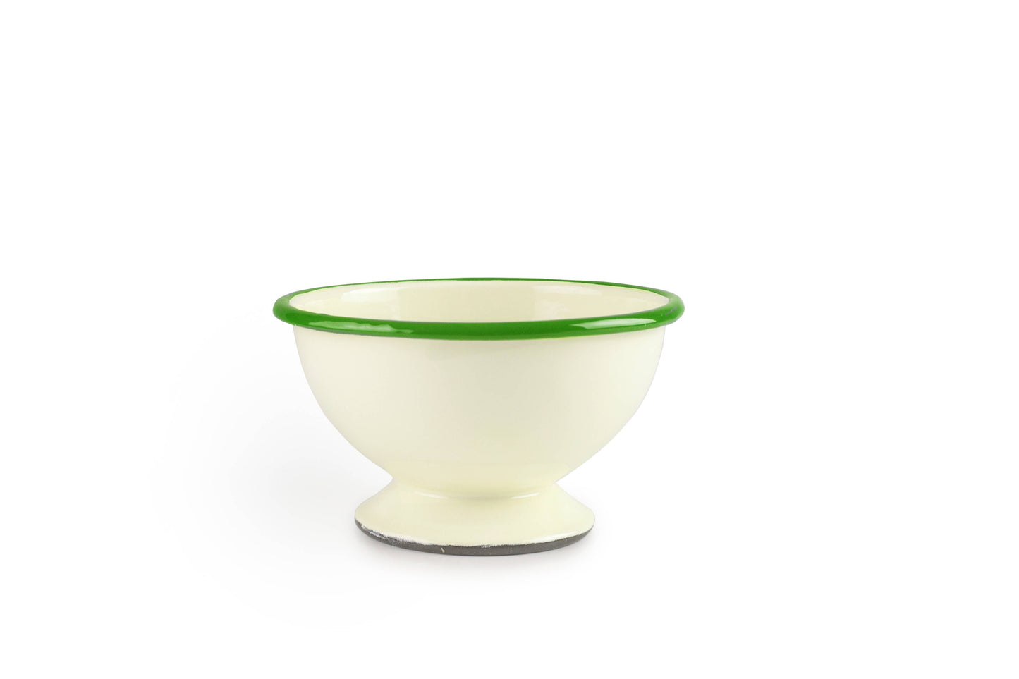 Skål - grønn kant - 12 cm