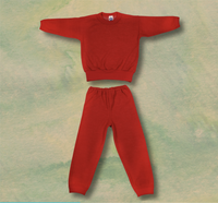 Kosesett - ullfrottè - rød