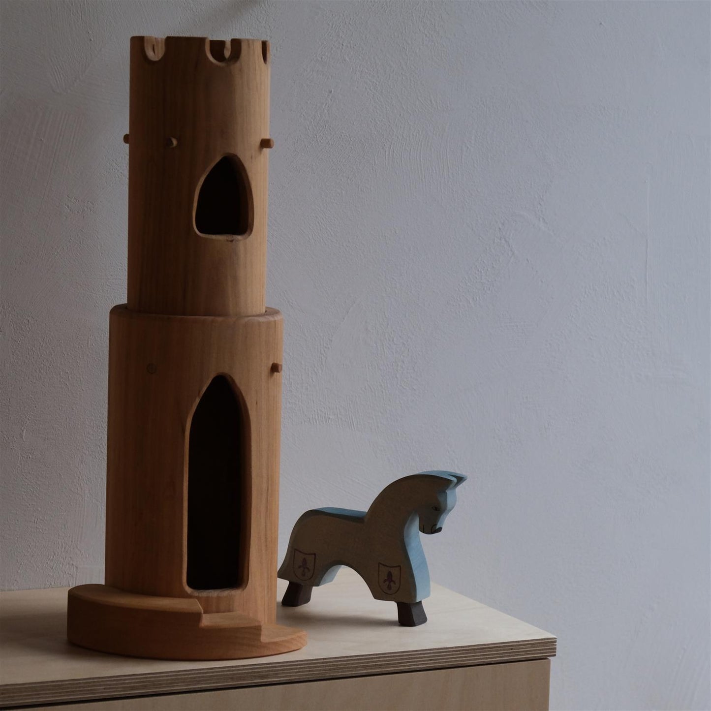 Round tower (2 pcs) with stairs - borgdel