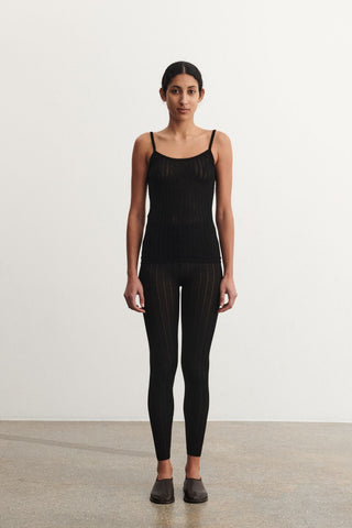 Pointelle Leggings i merinoull - Voksen