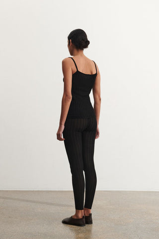 Pointelle Leggings i merinoull - Voksen