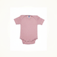 T-skjorte body - silke/ull/bomull - rosa