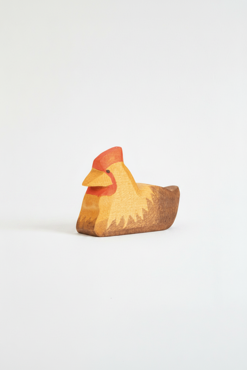 Hen brown on nest