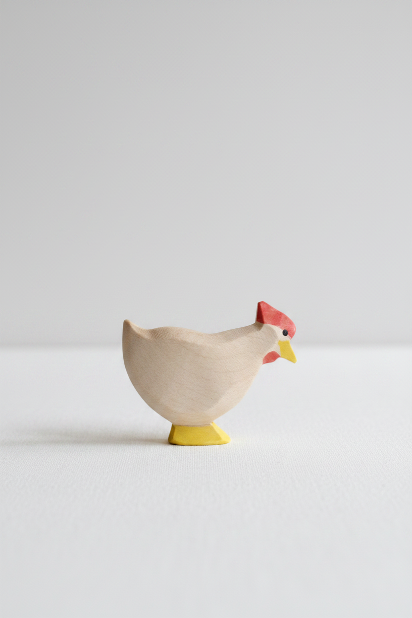Hen white standing