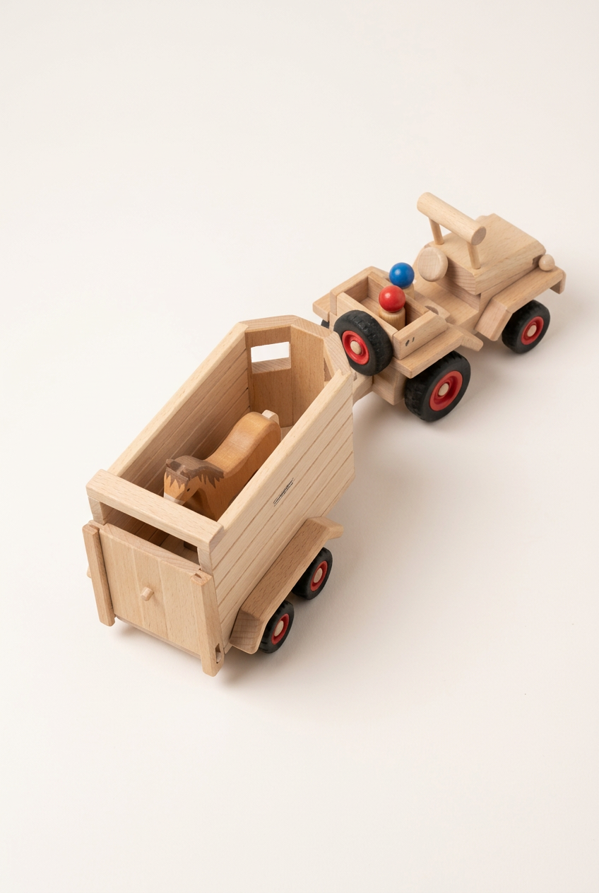 Hestevogn med traktor sett ovenfra i 2:3-format
