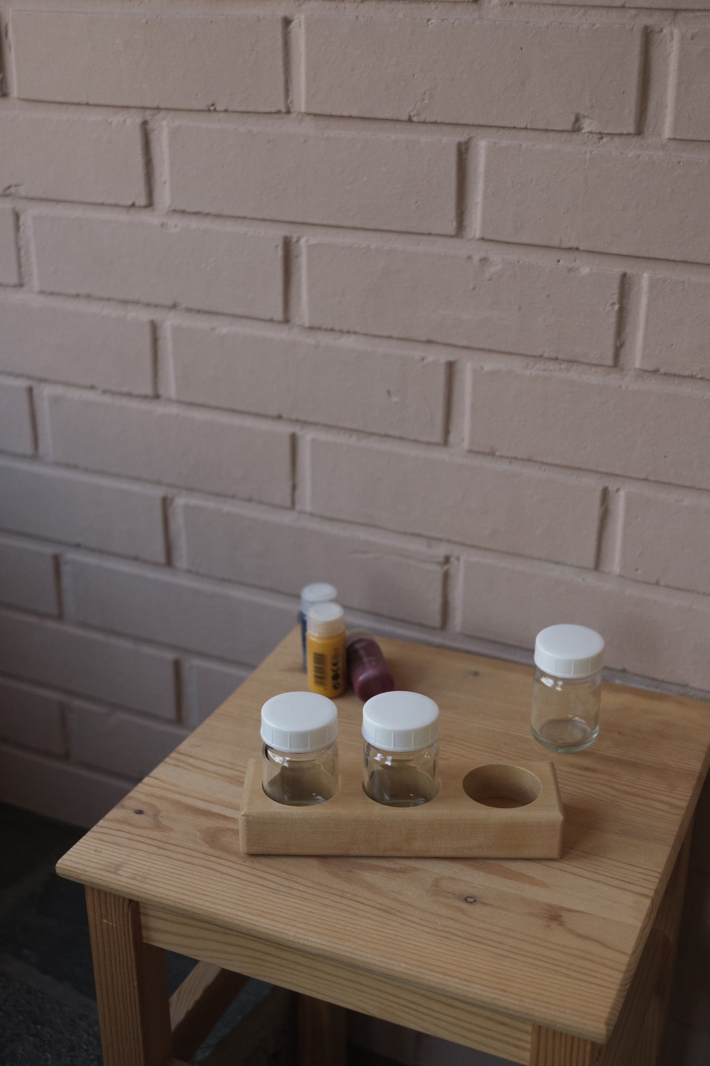 Holder til glasskrukker - liten / 3 glass inkudert