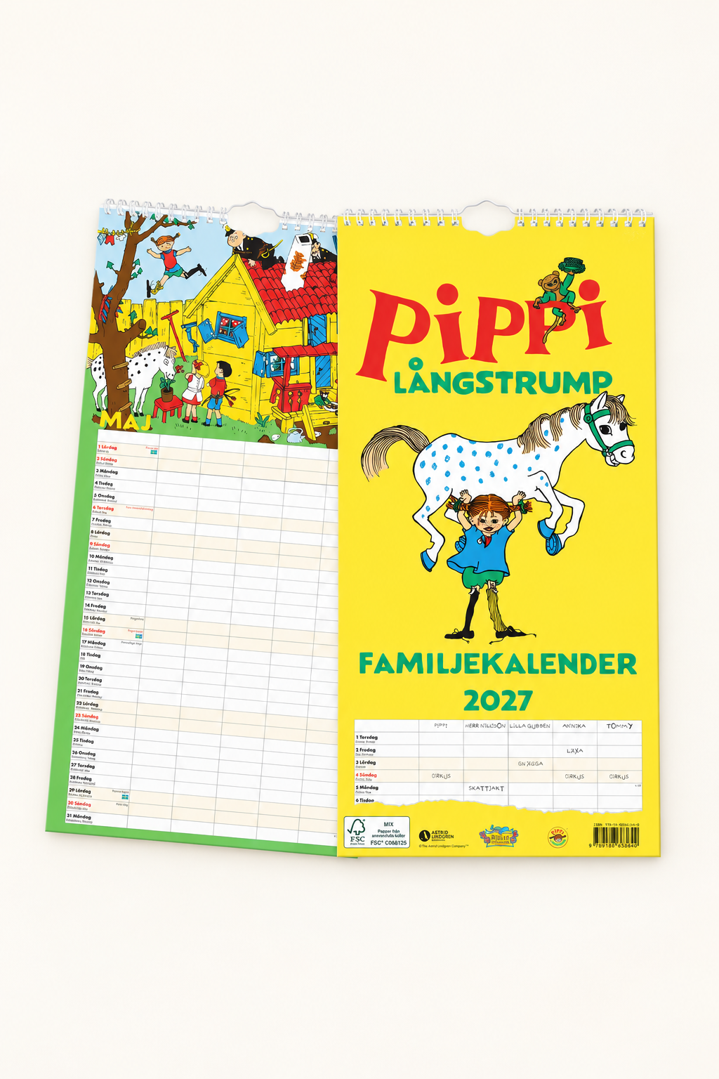 Pippi kalender i studiostil