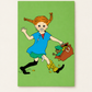 Pippi på tur kort i studiostil