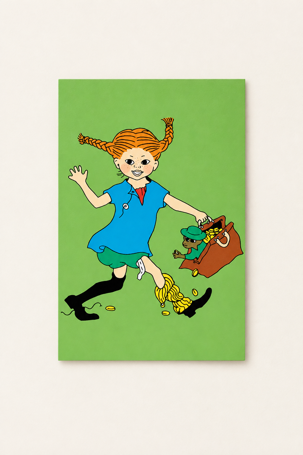Pippi på tur kort i studiostil