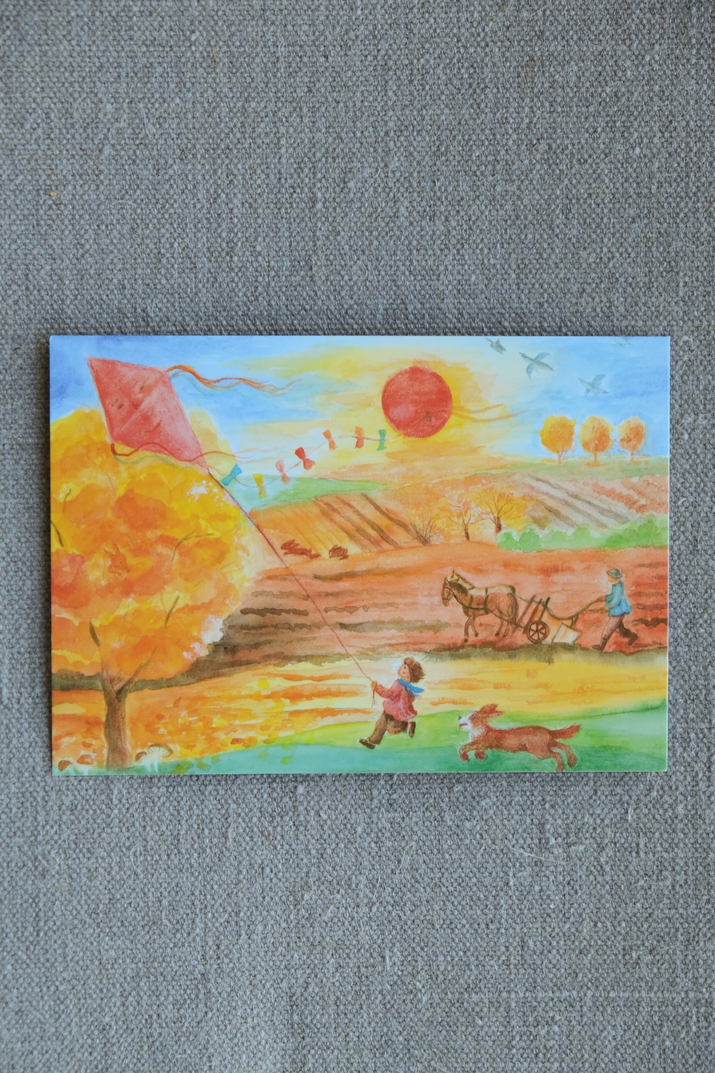 Høst på åkeren A6 kort