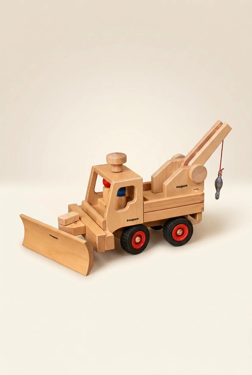 Unimog med snøplog og kranarm