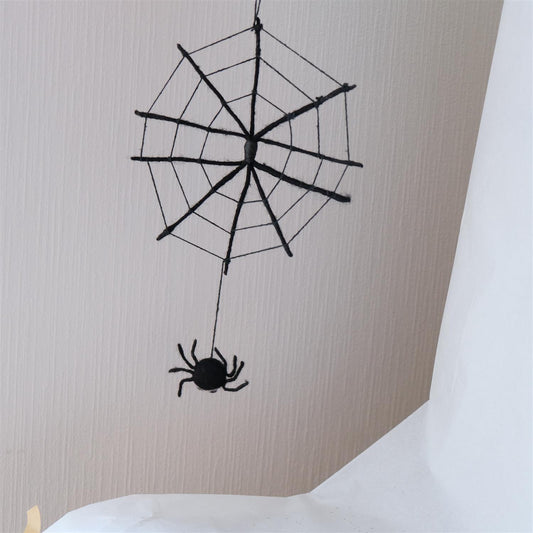 Spindelvev og edderkopp - høstpynt