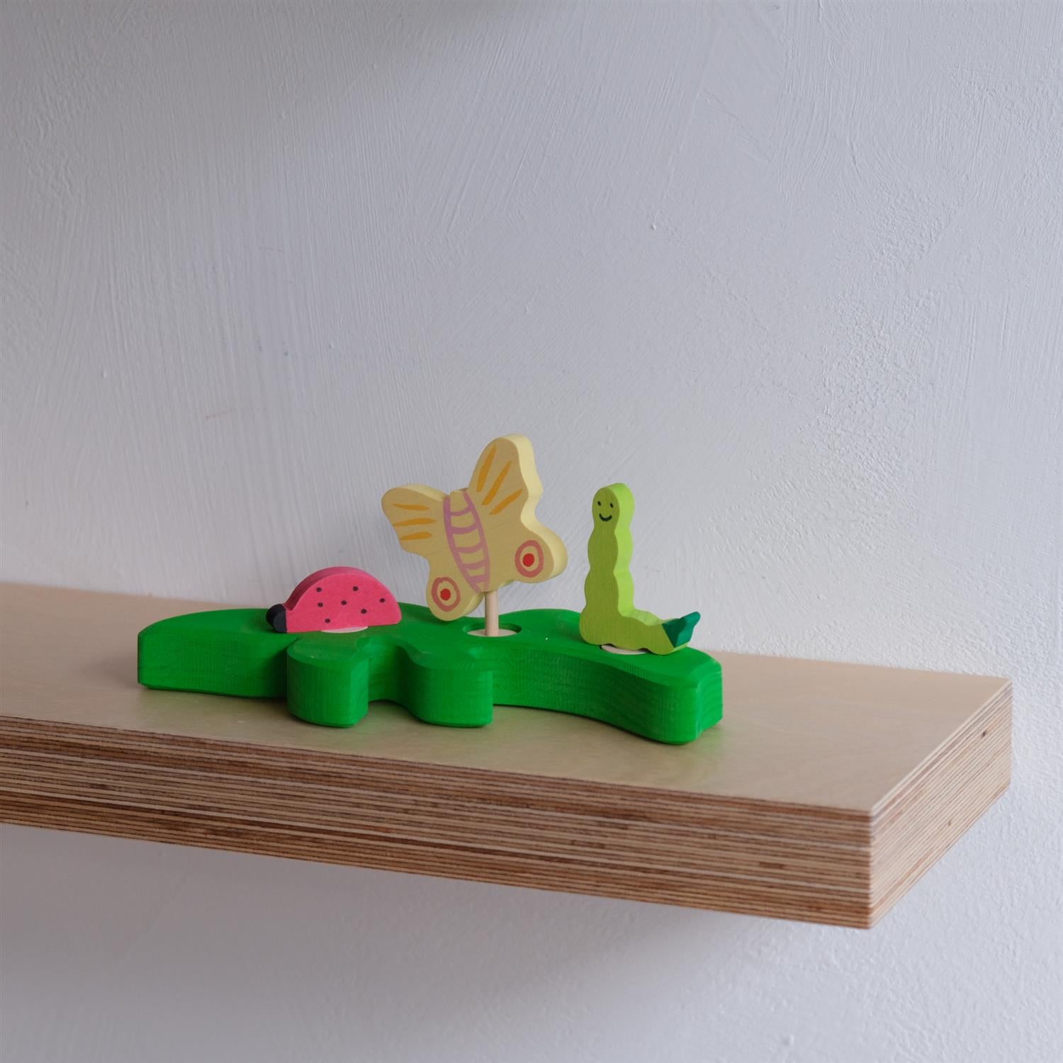 Frittstående grein til bursdagsring - mørk grønn