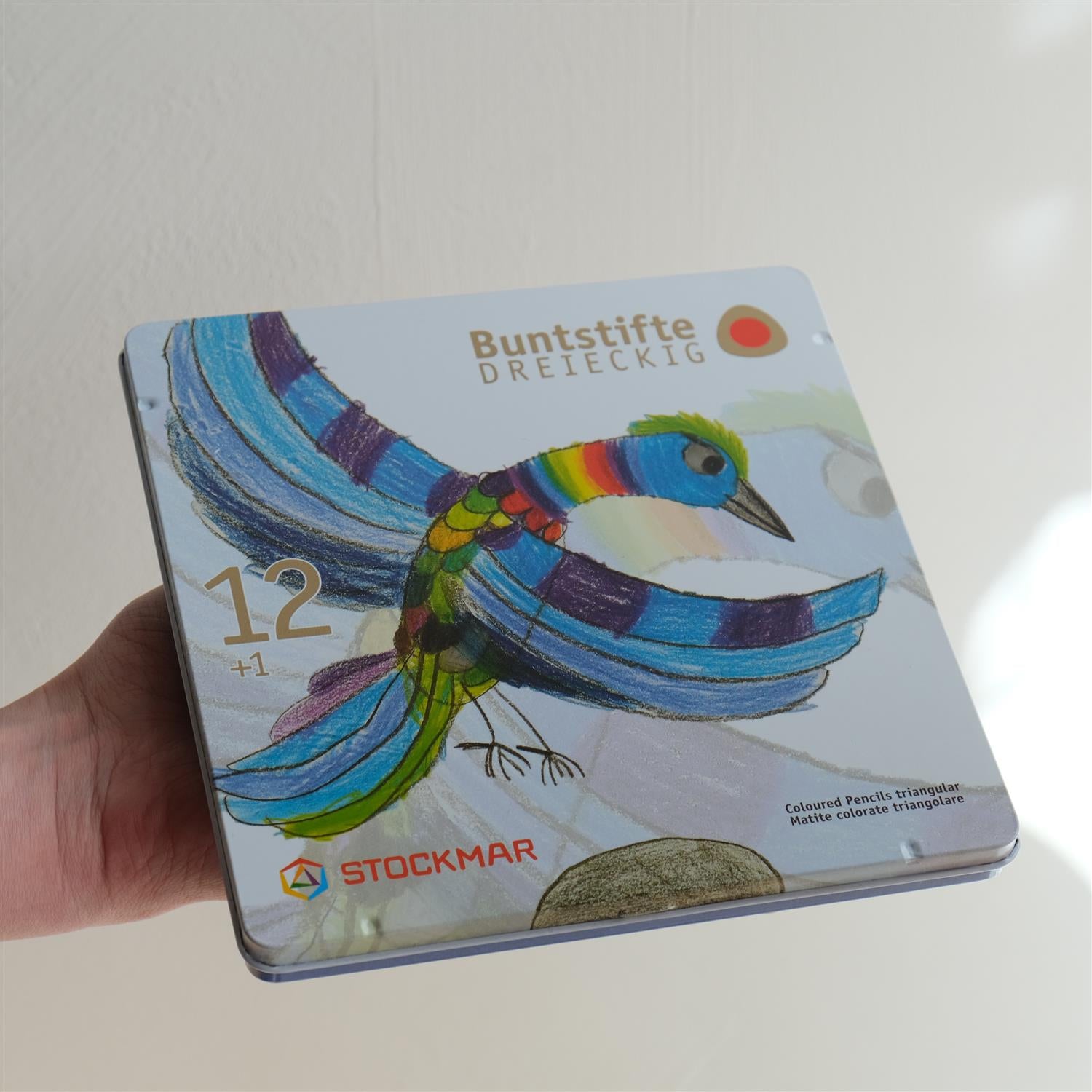 Fargeblyanter med trekantgrep - 12+1 stk