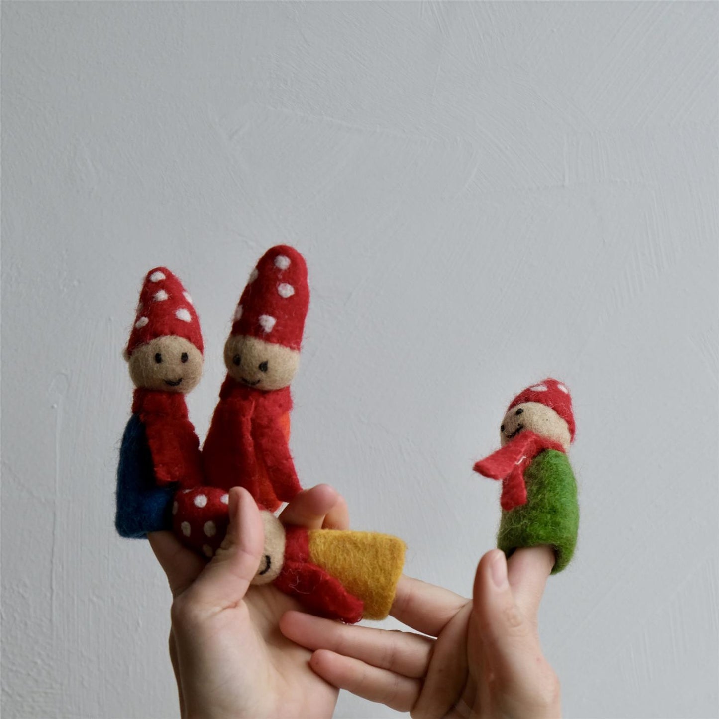 Fingerdukke - gnome - 4 stk
