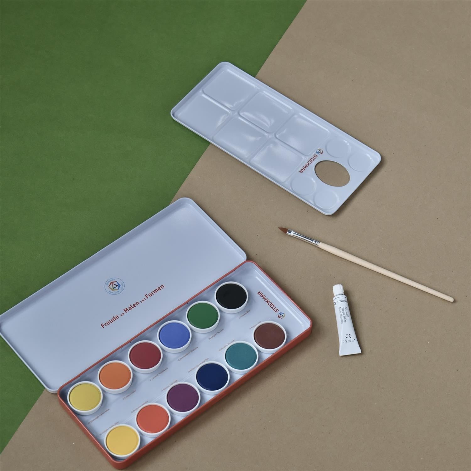 Akvarellmaling - 12 farger