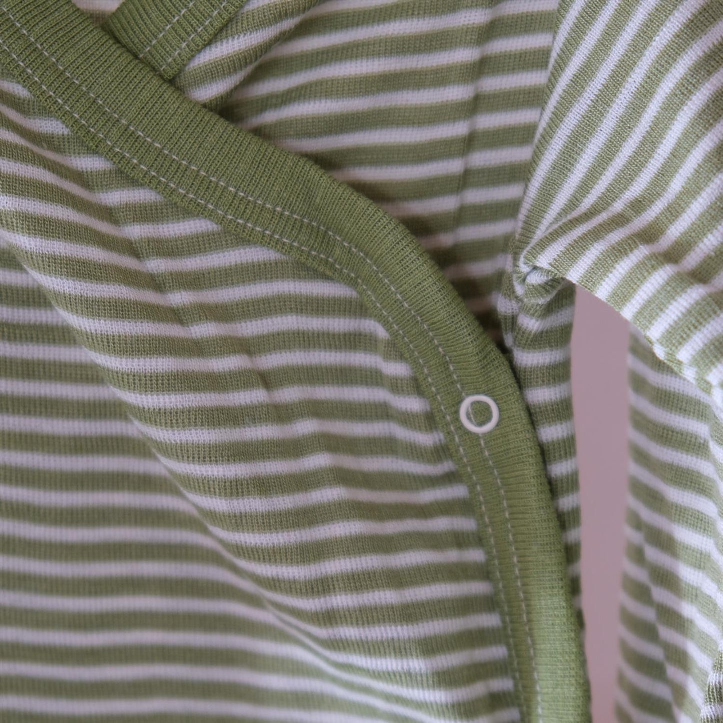 Kimono body - stripete grønn - ull/silke