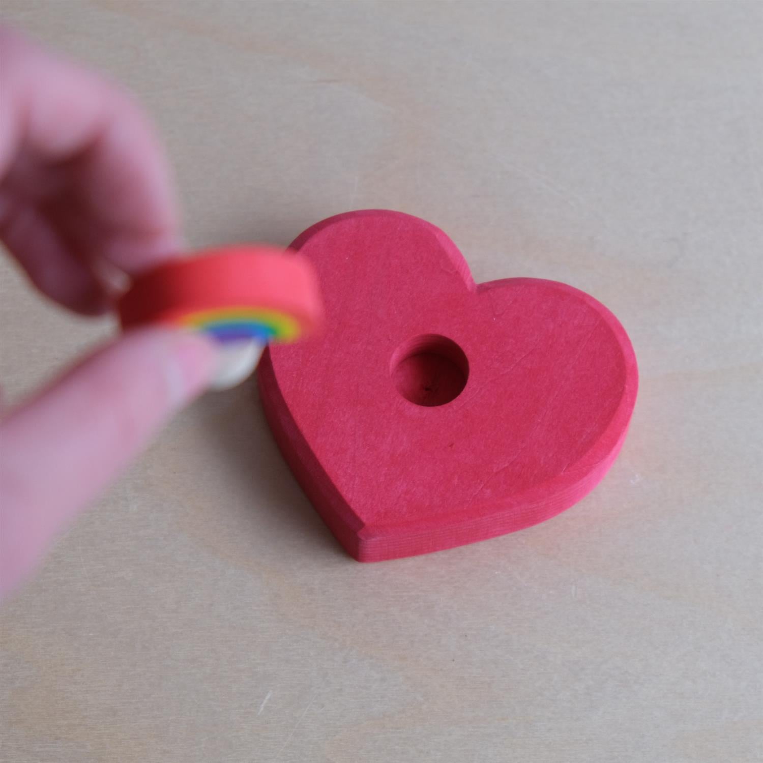 Frittstående hjerte til bursdagsring