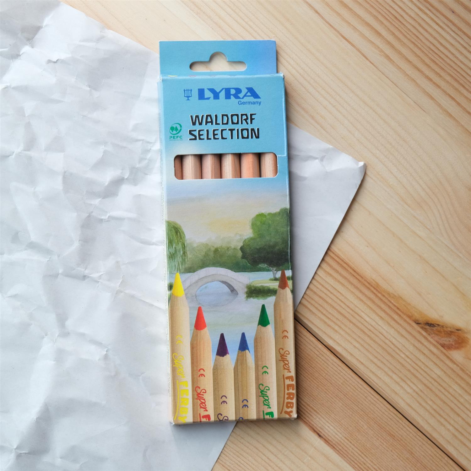 Lyra fargeblyanter med trekantgrep - waldorf - 6 stk