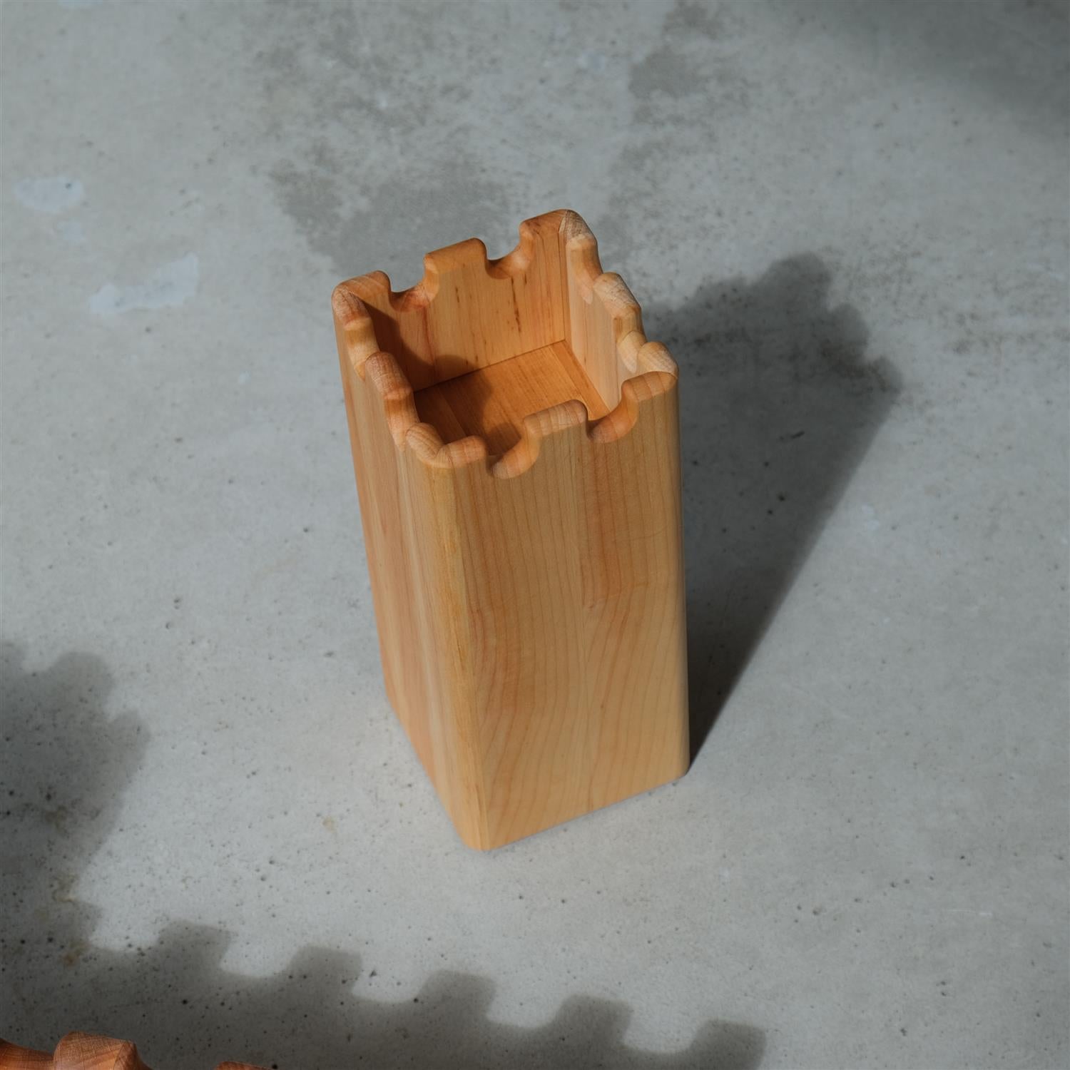 Tårn til ridderborg i tre - firkantet