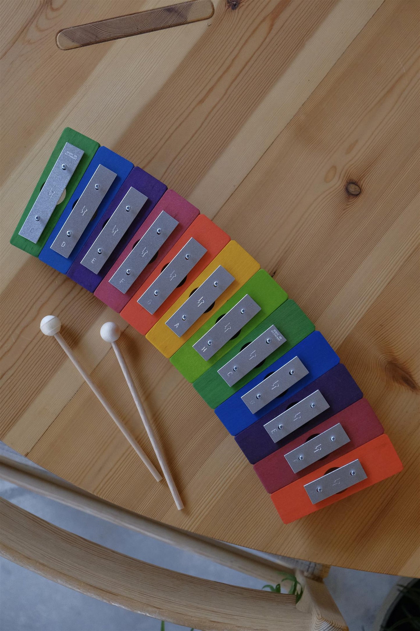 Organisk klokkespill med 12 toner - regnbue