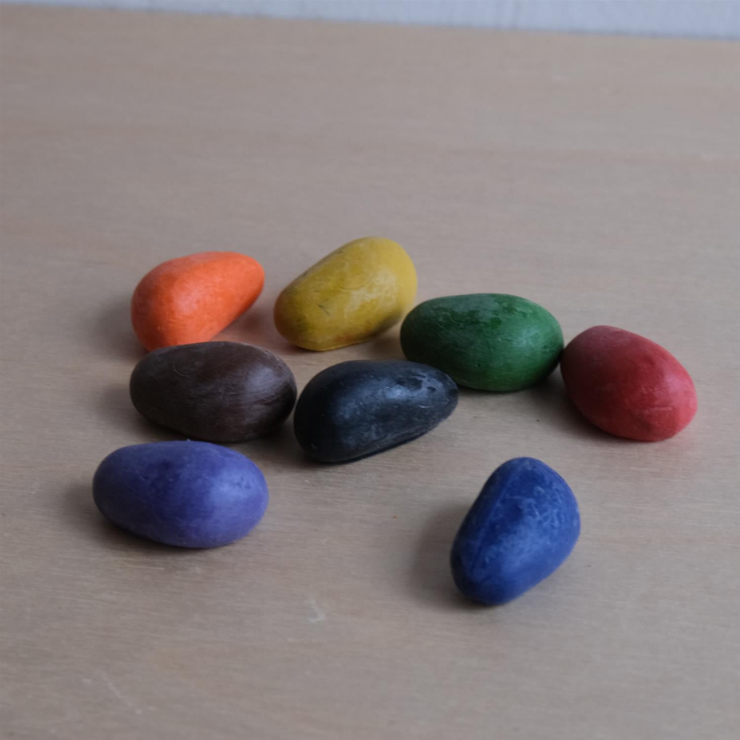 Fargesteiner i øko soya - 8 stk