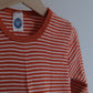 Stripete genser - natur/oransje -  Ull/Silke