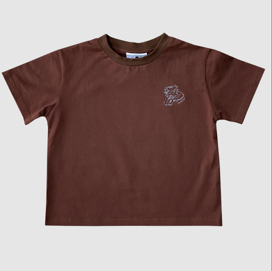 Boxy t-skjorte - brun