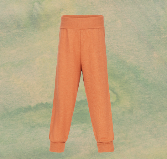 Baby bukse ull/silke - oransje