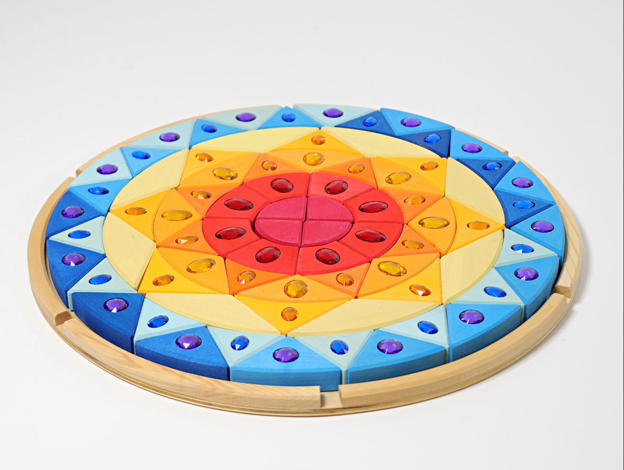 Mandala klosser i treramme - sol