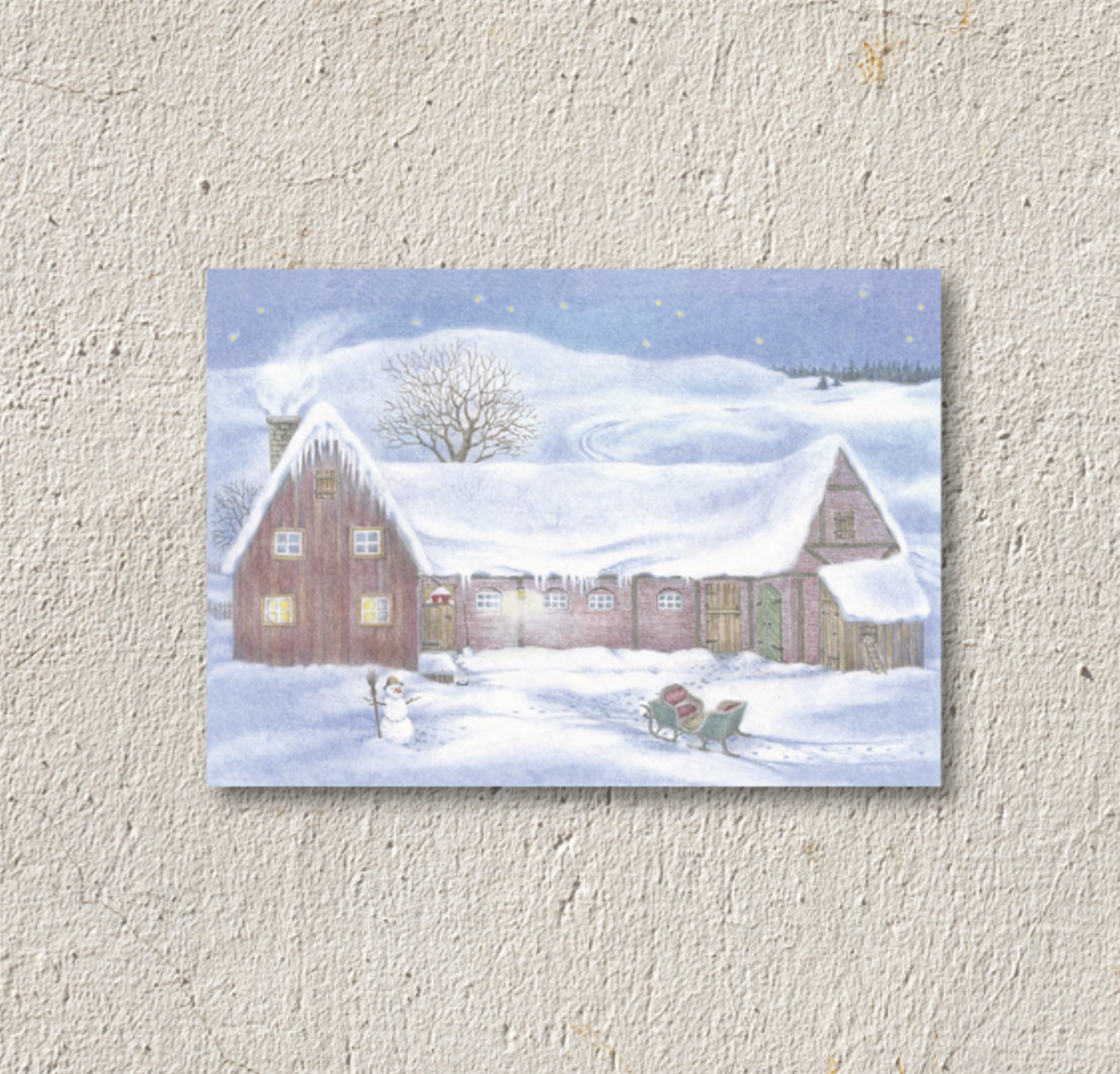 Liten papirkalender - Jul på gården